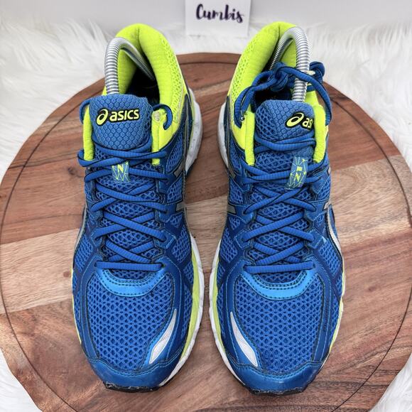 ASICS Gel-Kayano 21 Running Shoes Mens Size 8.5 Blue Neon Yellow Sneakers T4H2N - Picture 5 of 14